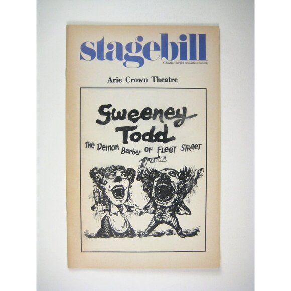 Sweeney Todd Stagebill Arie Crown Theatre Angela Lansbury George Hearn 1981 - Picture 1 of 6